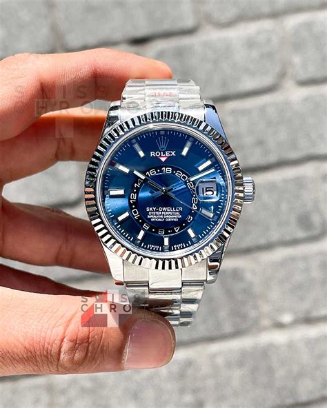 rolex sky dweller blue oyster